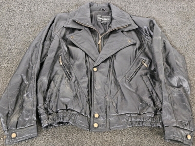 MEN'S L LEATHER COAT