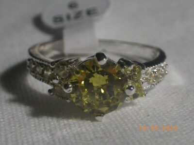Silver Ring w/ Yellow Sapphire
