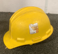 (1) YELLOW CONSTRUCTION HARD HAT AND (1) WHITE CONSTRUCTION HARD HAT - 2