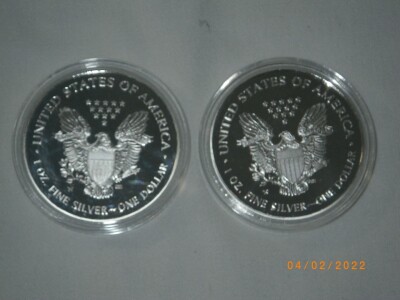 (2) 1oz Silver Eagles