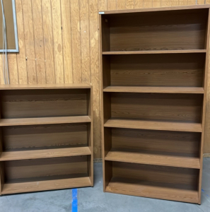 (2) BOOKSHELFS ( 68&rdquo;x 36&rdquo;) AND (42&rdquo;x 36&rdquo;)