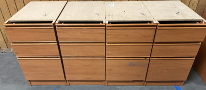 (4) 3 DRAWER FLILING CABINET