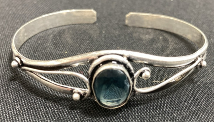 Aquamarine Cuff Bracelet