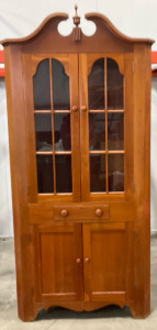 Wood Corner Cabinet w/ (4) Doors & A Drawer 42&rdquo;X 23&rdquo;X 89&rdquo;
