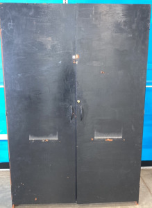 Painted Black Storage Wardrobe Cabinet