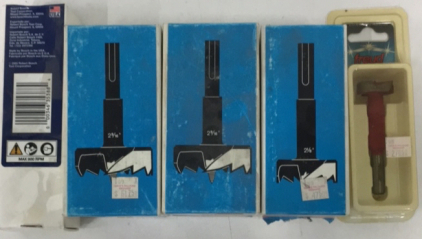 (4) Bosch Self Feeding Bits (1) 1-1/8&rdquo; Freud Carbon Forstner Bit