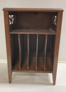 Small Side Table w/ Built-In Magazine Slots