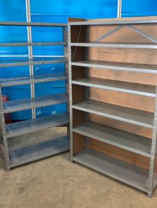 (2) Metal Shop Shelves