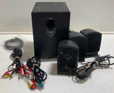 Coby Surround Sound System, Assorted Audio/Video Cables