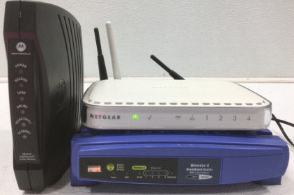 (1) Netgear WGR614 (1) Linksys WRT54G (1) Motorola SB5120