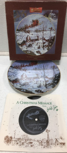 Rare Find 1985 Lowell Davis &ldquo;Country Christmas&rdquo; Collectible Plate & Record