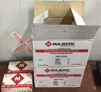 (2) Boxes Of Blue NITRILE DISPOSABLE Gloves SP19