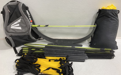 (12) Nike Sparq Hurdles (1) Bag Assorted Colored Jerseys (1) Easton Bag (1) Sports Training Ladder