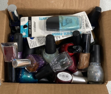 Perfect Point Brand Throwing Knifes (7) Assortef Shotglasses Box Of Assorted Nailpolish (20)+