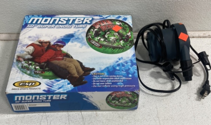 (1) Monster 50&rdquo; Super Snow Tube (1) Air Pump