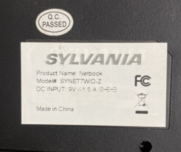 (1) Dell laptop (1)Portable Speaker (1) Sylvania Laptop