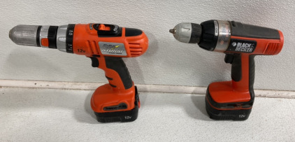(2) Assorted Black And Decker Drills