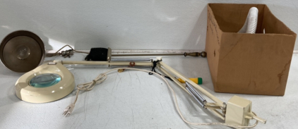 (1) Lamp with Magnifying Glass (1) Set Of Jumper Calbes And More!