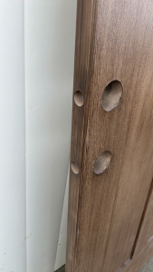 32/79&rdquo; Woodgrain Toplight Door With Hingegap And Mortise