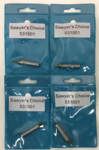 (4) New Sawyer&rsquo;s Choice 1/8&rdquo; Radius Round Over 3/8&rdquo; Arbor Router Bits
