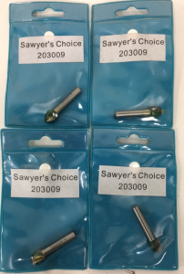 (4) New Sawyer&rsquo;s Choice 3/8&rdquo; Radius Round Over 3/8&rdquo; Arbor Router Bits