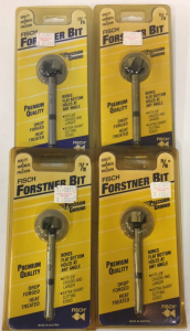 Fisch Forstner Bits (2) 11/16&rdquo; & (2) 13/16&rdquo;