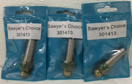 (3) New Sawyer&rsquo;s Choice 3/8&rdquo; Radius Round Over 5/8&rdquo; Arbor With A Bearing Router Bits