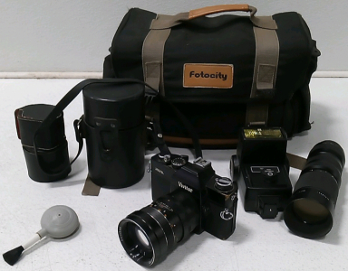 Vivitar 250/SL, Remote Flash, Varied Size Lenses, Fotocity Bag