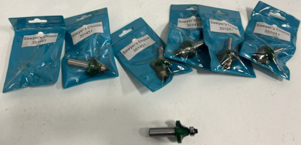 (6)Sawyers Choice 1/2x5/8 Router Bit With Bearing