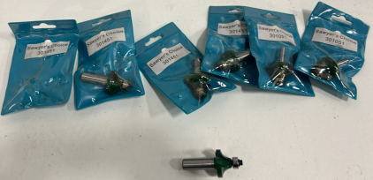(6)Sawyers Choice 1/2x5/8 Router Bit With Bearing