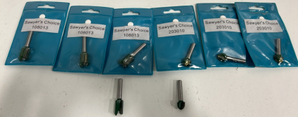(4)Sawyers Choice 3/8x3/8 Round Router Bit And (4) 3/4x3/8 Router Bit