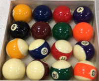 (1) Set of Billard Balls (2) Billard Ball Racks