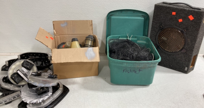 (1) Fishingnet (1) MTX Speaker Case And More!