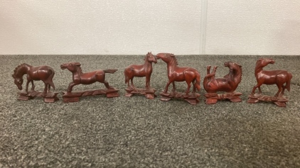 Hand Carved Wooden Horses