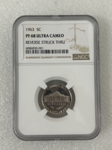 1963 5C PF 68 ULTRA CAMEO REVERSE STRUCK THRU