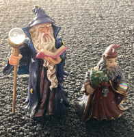 COLLECTIBLE DRAGON AND WIZARD FIGURINES— SOME DAMAGE - 3