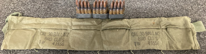 (24) RNDS. .30 CAL M2 8 RD CLIPS IN BELT