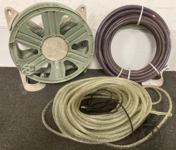 WATER HOSE, EASY REEL HOSE HOLDER, LED LIGHT STRAND