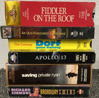 22 VHS TAPES AND DVDS INCLUDING INDIANA JONES, FIDDLER ON THE ROOF, APOLLO 13, SAVING PRIVATE RYAN, ALASKA, THE KING AND I AND MORE - 4