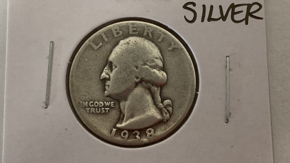 1938 Vintage Silver Quarter