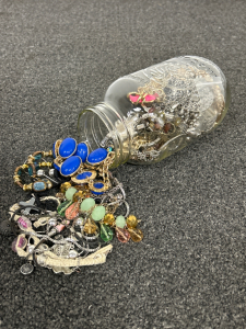 JAR OF COSTUME JEWELRY