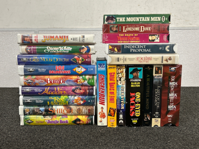 VHS MOVIES INCLUDES: SOME DISNEY BLACK DIAMOND EDITION MOVIES AND OTHER FAMILY FRIENDLY MOVIES