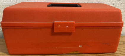 ORANGE ART BOX WITH SAKURA KOI WATER COLORS, TEXTILE LIQUID, AND OIL PAINTS