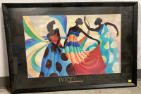 (38X26”) IVEY HAYES “DANCERS OF BLACK SKIN” FRAMED PRINT