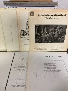 BOX OF JOHANN BACH VINYL RECORDS. 39 RECORDS