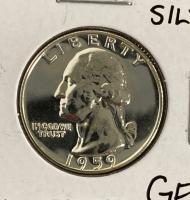 1959 GEM Proof Silver Quarter