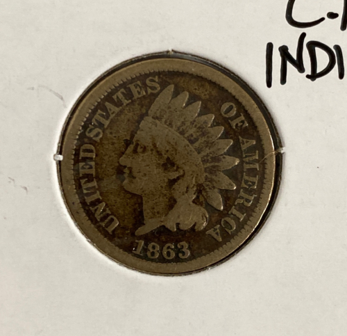 1863 C.N. Indian Head Cent