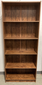 WOODEN SIX SHELVED BOOKCASE (30X71.5&rdquo;)