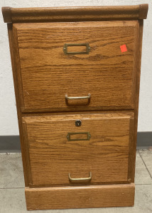 WOODGRAIN TWO DRAWER FILING CABINET (16X28&rdquo;)