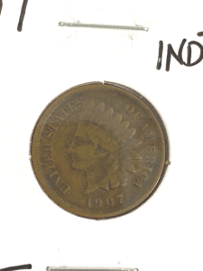 1907 Indian Head Cent Antique Penny